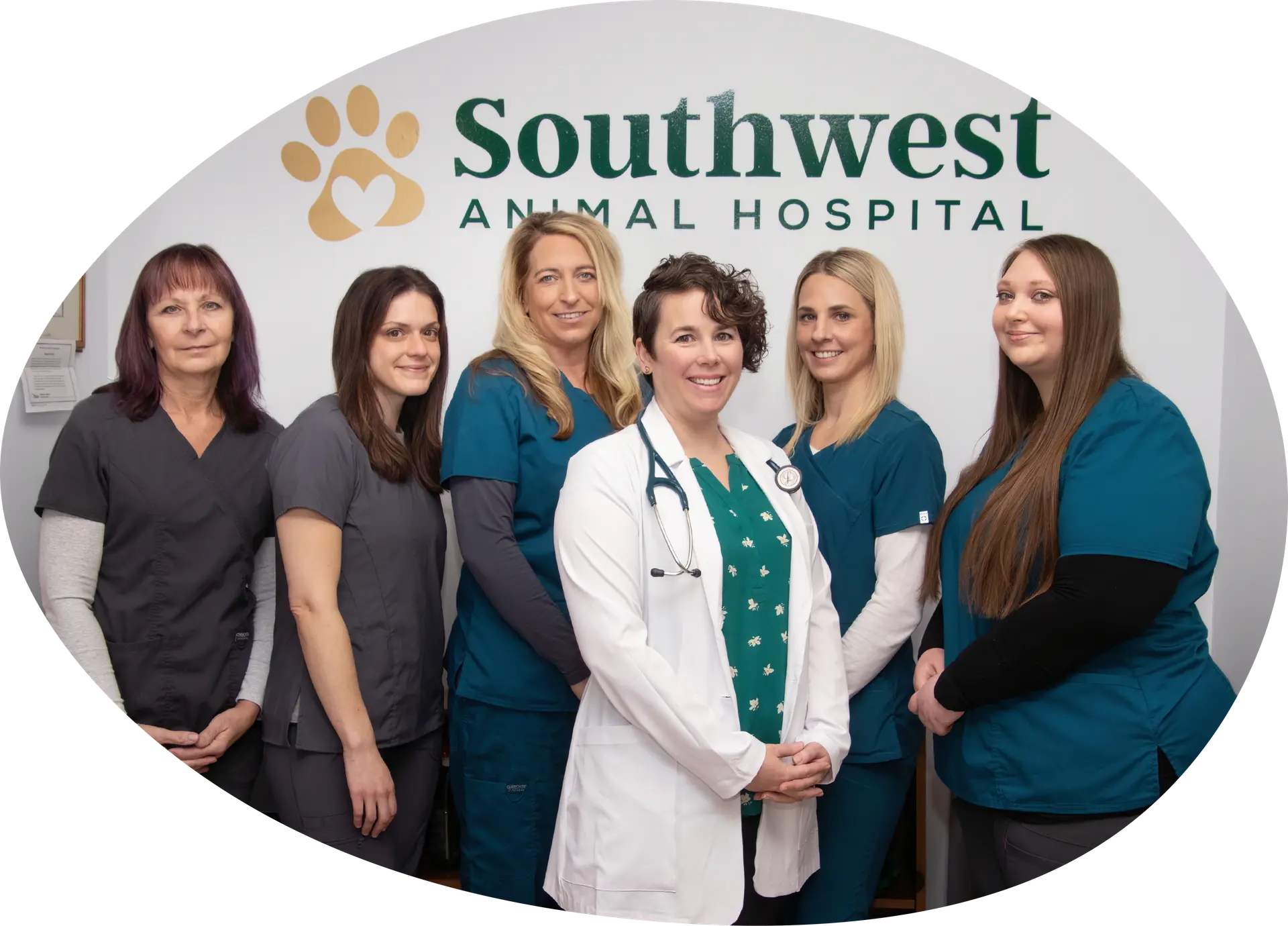 A photo of Southwest Animal Hospital's staff